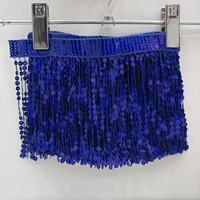 Tissu en dentelle de mariée, franges à paillettes, applique brodée, chaîne de strass, perles en velours, tissu en maille de polyester, style moderne fait à la main
