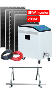 5 ק "מ מחוץ לרשת חשמל סולארית עם מערכת אחסון אנרגיה ביתית מלאה - Product Image 2