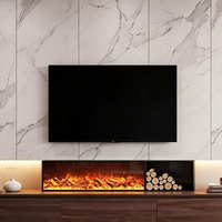 Cheminée à vapeur d'eau 3D ultra réaliste, flamme multicolore, contrôle WiFi Bluetooth intégré pour la décoration de villas, d'hôtels et d'espaces commerciaux