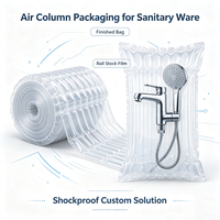 Nouveau matériau de protection transparent antichoc en colonne d'air, sac et feuille en rouleau pour l'emballage de produits sanitaires