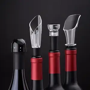 Hot Sản phẩm bán chạy chai nhựa rượu vang pourer và Stopper cho uống Bar