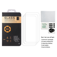 Lot de 3 protecteurs d'écran en verre trempé pour iPhone, installation facile, pour iPhone 15, 16, 17 Pro Max