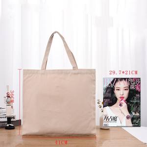 ถุงผ้าช็อปปิ้งสำหรับผู้หญิงเป็นมิตรต่อสิ่งแวดล้อมผ้าแคนวาสแบบใช้ซ้ำได้ทำจากผ้าฝ้ายมีโลโก้แบบพกพา - Product Image 5