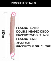 Dildo Doble de Gran Tamaño para Lesbianas, Dildo de Doble Cara, Estimulador de Punto G Vaginal, Orgasmo, Juguetes Sexuales para Mujeres Lesbianas