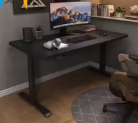 Bureau de travail moderne en fer pour e-sport, ergonomique, réglable en hauteur électriquement, table assis-debout, usage commercial, 1 à 5 ans