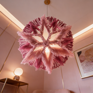 Lámpara Colgante Minimalista <span class=keywords><strong>de</strong></span> Doble Capa con Forma <span class=keywords><strong>de</strong></span> Flor Rosa, Tapiz <span class=keywords><strong>de</strong></span> Macramé, Decoración <span class=keywords><strong>de</strong></span> Pared <span class=keywords><strong>para</strong></span> el Hogar, Lujo <span class=keywords><strong>para</strong></span> Bodas - Product Image 3