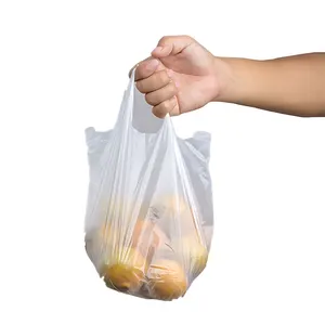 100% Biodegradable no harmful ingredients Water Soluble Plastic Supermarket Handbag PVA-PVOH
