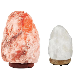 Lámpara de Sal Blanca al por Mayor, Cristal Natural con Base de Madera y Interruptor Regulador de Intensidad - Product Image 5