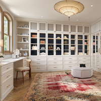 Système de dressing moderne Elabor avec portes en verre et éclairage LED intégré pour projets de chambre personnalisés