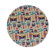 Assiettes en mélamine de taille personnalisée 100%, impression personnalisée, vente en gros, assiettes en mélamine lavables au lave-vaisselle, ensemble d'assiettes à salade en mélamine