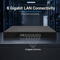 Appareil de sécurité réseau Gigabit 1U en rack, 6 ports LAN, serveur routeur pare-feu PfSense avec matériel X86 DDR4