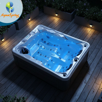 Jacuzzi de Diseño Innovador para 2 Personas, Bañera de Hidromasaje Exterior de Acrílico Aristech con Control Balboa, Spa para Patio Trasero con Función de Masaje
