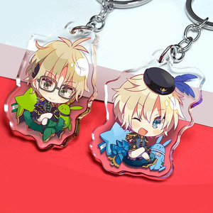 Pendentif clé en forme d'étoile de dessin animé personnalisé Ornement créatif en alliage transparent avec impression UV Style mignon - Product Image 6
