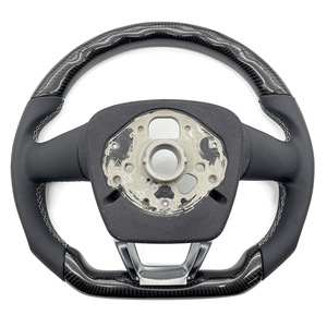 Volant <span class=keywords><strong>Audi</strong></span> Q5 OLIVER Sport Design en fibre de carbone et cuir, base <span class=keywords><strong>blanche</strong></span>, surpiqûres sans logo, sans palettes de changement de vitesse, sans A4/A6/A3 - Product Image 3