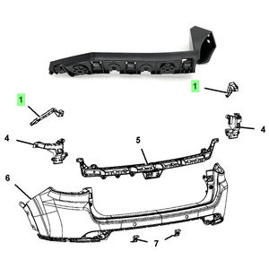 53412408 53412409 piezas de coche soporte de parachoques trasero pequeño para <span class=keywords><strong>Jeep</strong></span> <span class=keywords><strong>Compass</strong></span> 2017-2025 68244462AB 68244463AB - Product Image 6