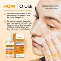 Sérum exfoliant au curcuma et à l'acide kojique AHA BHA, gommage doux pour le visage, élimine les peaux mortes, améliore le teint terne et inégal, 30 ml