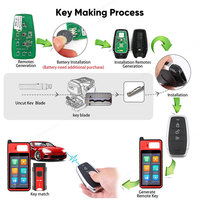 Autel IKEYAT003AL IKEY 3 botones llave universal inteligente utilizada con Altra máquina de copia de programación de llaves de coche KM100 IM508S IM608S II PRO