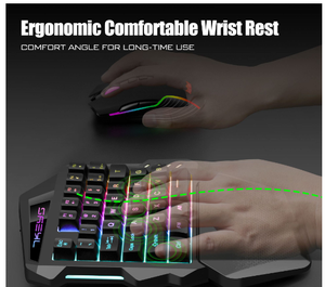 Venta al por mayor de fábrica directa iluminada mano izquierda Esports Mini teclado 2,4G inalámbrico teclado de juego de una sola mano - Product Image 2