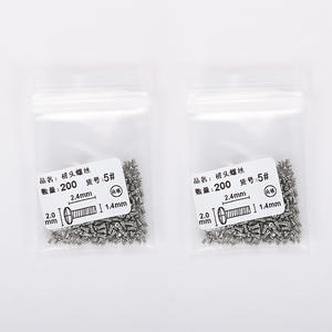 Tornillos autorroscantes de cabeza plana de 2.4mm x 1.4mm con ranura y cabeza avellanada elevada para piezas de plástico, tamaño métrico 5 # - Product Image 1