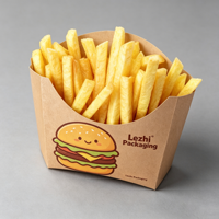 Emballage alimentaire personnalisé, boîte à frites à emporter, boîte à poulet frit jetable, boîtes à hamburgers, papier d'emballage, boîtes à frites, boîtes à chips