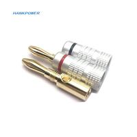 Connecteur audio pour haut-parleur mâle en cuivre plaqué or 24 carats de haute qualité, droit, 4 mm, type banane, pour Nakamichi