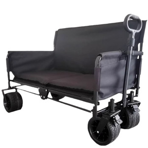 Chariot de camping 91,5x71x50 cm, pliable, à quatre roues, ouverture latérale, chariot de rangement extérieur - Product Image 1