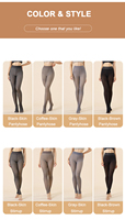 Collants thermiques taille haute extensibles pour femmes, chauds et transparents, doublés en polaire, pour l'hiver