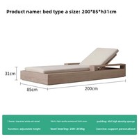 Chaise longue de plage en teck de style nordique pour l'extérieur, en bois massif, multifonctionnelle, personnalisable, avec table basse pour les loisirs en club