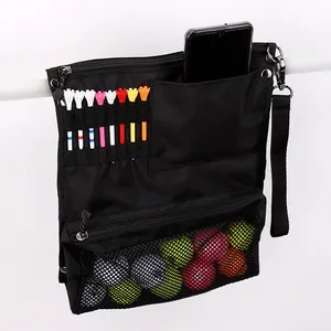 Outdoor golf accessories custom golf cart organizer wholesale golf ball hanger storage bag