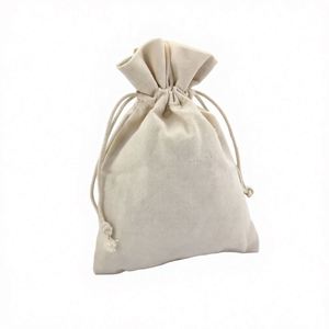 Printable Logo Silk Screen Cotton Linen Drawstring <b>Jewelry</b> Small Gift Storage <b>Packaging</b> Bag Shenzhen - Product Image 1