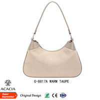 Sac à bandoulière ACACIA en cuir PU noir rétro pour femme, style français, avec sangle réglable, sac à main souple