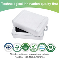 Boîte d'emballage en pulpe moulée de bagasse de canne à sucre de qualité supérieure, emballage écologique personnalisé pour écouteurs