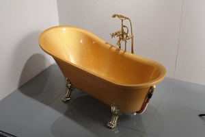 <span class=keywords><strong>Baignoire</strong></span> autoportante en acrylique dorée rétro Aokeliya, tendance, 4 pieds - Product Image 3