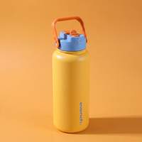 Bouteilles en acier inoxydable détachables de 32 oz, bouteilles en acier inoxydable 304 avec couvercle à verrouillage durable 2-en-1 avec poignée