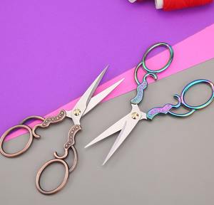 Directo de fábrica de acero inoxidable retro punto de cruz flor tijeras bolsa de té oficina en casa pequeña para transfronterizo F - Product Image 4