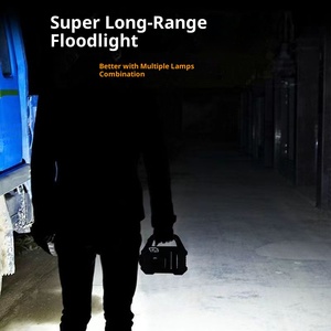 Lampe torche LED solaire multifonctionnelle en gros avec poignée, idéale pour le camping en extérieur et le travail, portable, 6 modes d'éclairage, projecteur - Product Image 2