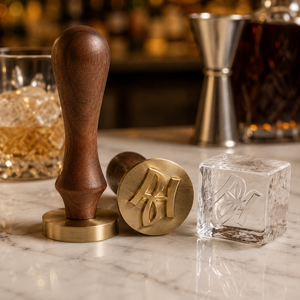Sello Vintage para Cubitos de Hielo para Personalizar Whisky - Sello con Logotipo Personalizado con Impresión UV para Hacer Hielo Transparente en Casa 22 - Product Image 5