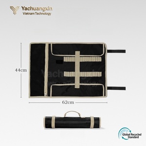 Bolsa de almacenamiento para acampar de lona con bolsillo de malla y correas elásticas para organizar el equipo de exterior - Product Image 2
