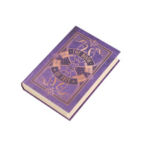 Boîte cadeau vide en forme de faux livre avec logo en feuille d'or, décoration personnalisée pour l'emballage des produits