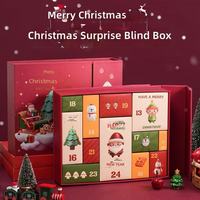 Nouveau calendrier de l'avent de Noël, boîte cadeau, compte à rebours de 12 jours, boîtes surprises, boîtes à surprises DIY personnalisables, carton blanc coloré