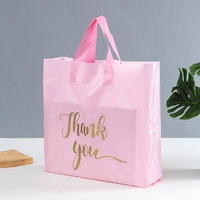 Sac à poignée personnalisé en polyéthylène recyclé réutilisable, sac en plastique pour épicerie, sacs à poignée pour vêtements