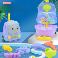 Nouvelle version été unisexe en plastique bagages et plage jouets de sable pour enfants jouets d'eau avec des caractéristiques de dessin animé pour le jeu en plein air