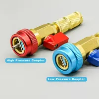 Kit d'outils de démontage et d'installation rapide de valves R134A (31 pièces) en alliage d'aluminium haute/basse pression pour l'entretien automobile de climatisation et de chauffage (CVC)