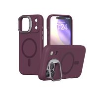 Accessoires de téléphone en silicone tendance : Coques magnétiques en silicone avec béquille pour iPhone 18, 17, 16, 15 Pro Max