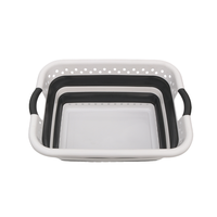 Panier à linge pliable de grande capacité de 37L pour organiser les vêtements et les sacs avec récipient en plastique pliable
