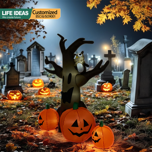 विशाल inflatable आउटडोर सजावट 8 फीट हेलोलीन इंफ्लेटेबल पेड़ के साथ फूल - Product Image 5