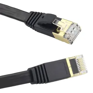 Cat6镀金扁平网络电缆Cat6 RJ45分离器高速1000Mbps扁平以太网贴片网络局域网电缆