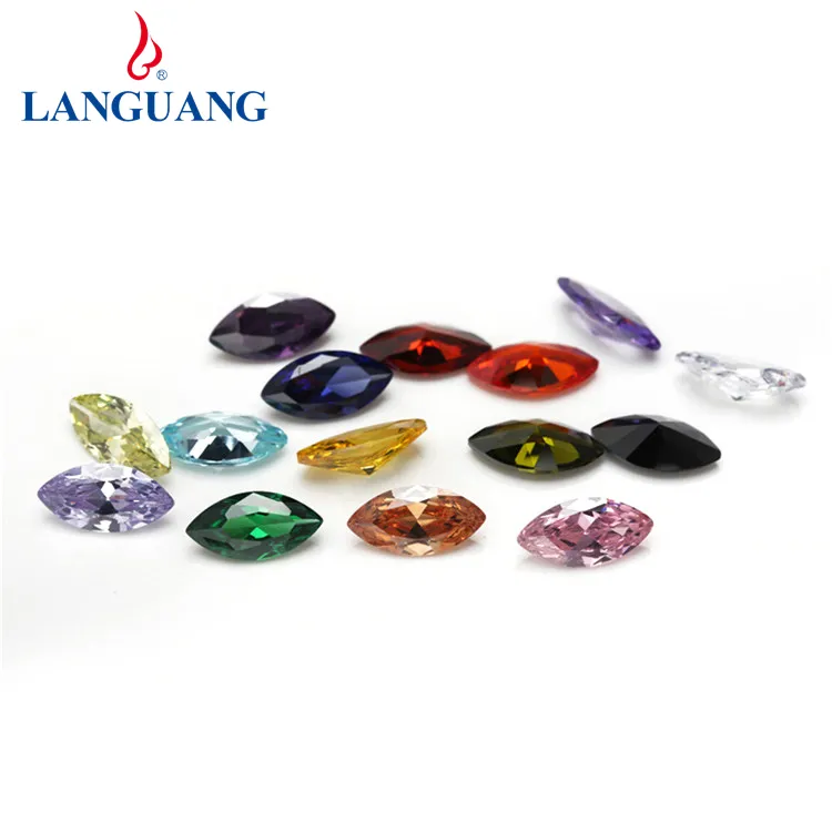 Lan Guang Factory Direct sales high quality blood red horse eye shape Cubic Zircon Stone Wholesale jewelry clothes accessories