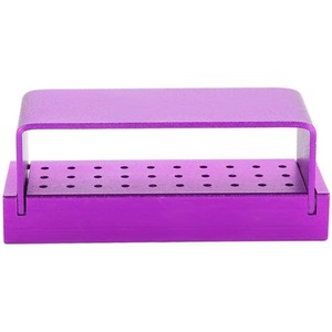 Caja de Desinfección, Estuche de Desinfección de Aluminio con 30 Orificios, Soporte para Fresas Dentales, Autoclavable, Herramienta para Dentistas - Product Image 1