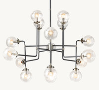 Bistro Transparent Verre Pendentif Lumière Blanc Chaud En Laiton Suspendu pour Hôtels Maisons Mobiles Bureaux Chambre Espaces AC Compatible